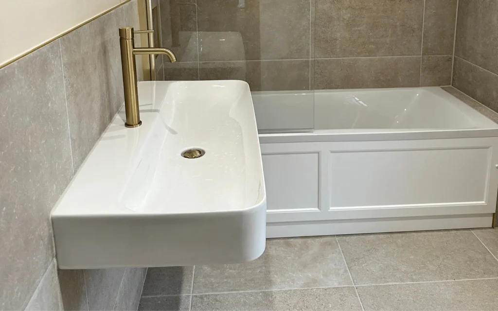Modern bathroom installation completed by Plumb Inc in Taunton, Somerset with premium fixtures and quality workmanship.
